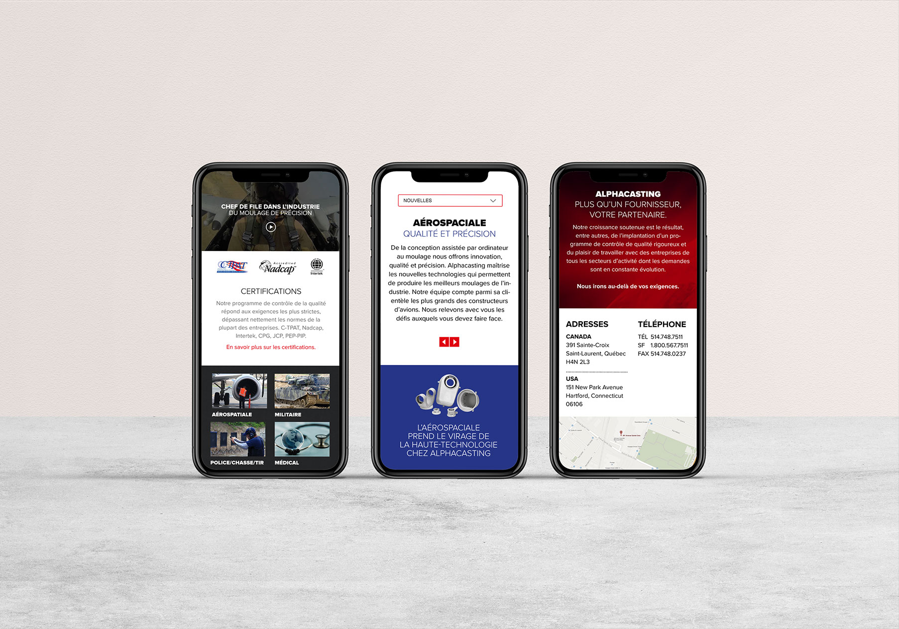 Site web version mobile